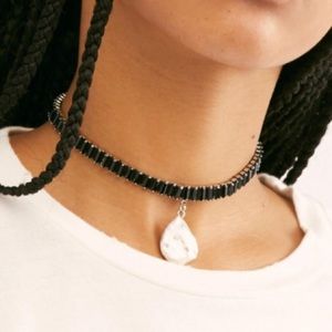 Free People Black Sloane Stone Choker